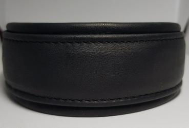 Halsband Doppelleder schwarz/schwarz / SSDN18004